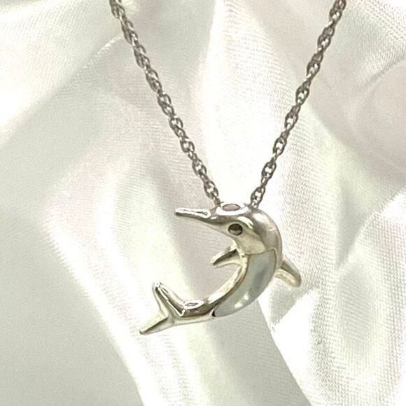 APP Sterling Silver Dolphin Necklace - Picture 5 of 9